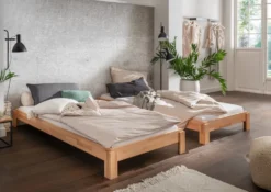 Stapelbett 90x200cm 'Dubi' Buche massiv natur geölt