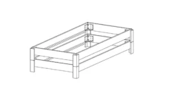 Stapelbett 90x200cm 'Dubi' Wildeiche massiv
