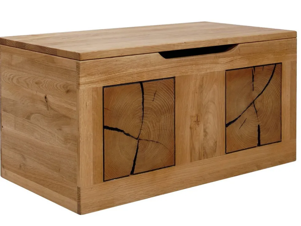 Truhe 80x40cm 'Danzig II' Wildeiche massiv