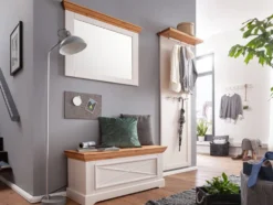 Truhe 109x50cm "Zürich" Kiefer massiv weiß WZ-0133