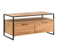 TV Board 175cm "Dublin" Wildeiche & Eisen schwarz