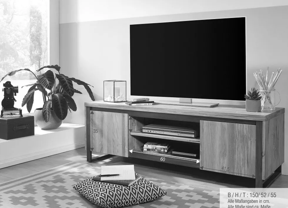 TV Board 150cm 'Genua' Akazie gebürstet