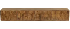 TV Board 200cm 'Kalani' Mango massiv hängend oder mit Füßen braun lackiert