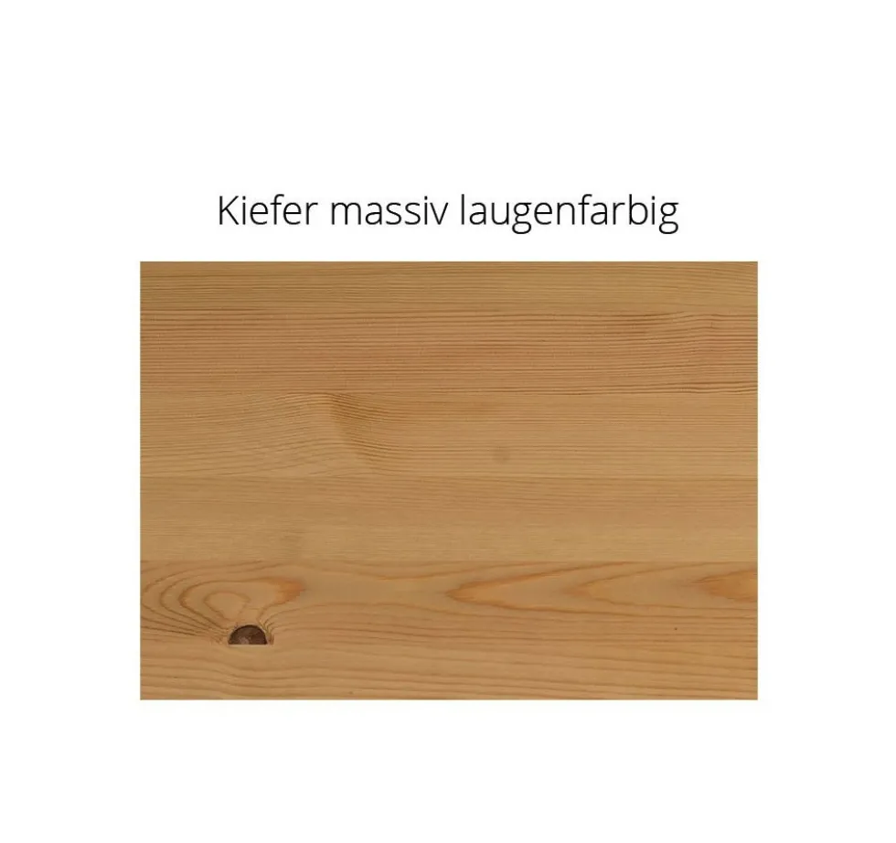 TV Board 180cm Kiefer laugenfarbig oder weiß 'Jana' weiß gewachst