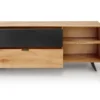 TV Board 150cm 'Malaga ' Wildeiche verschiedene Variationen möglich Glas anthrazit ohne/Wandbefestigung