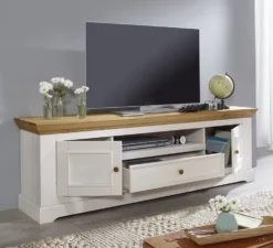TV Board 189cm "Zürich" Kiefer massiv weiß WZ-0133