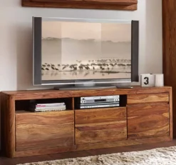 TV Board eine Türe 2 Schubkästen 180x60cm "Indian Sunset" Sheesham