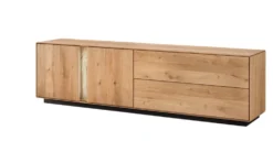 TV Board inkl. Beleuchtung 200x55cm 'Sienna' Wildeiche geölt