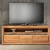 TV Board inkl. Beleuchtung 163x63cm "Trondheim" Akazie massiv