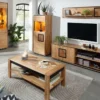TV Board 2 Schubkästen 145x54cm "Zarah" Wildeiche geölt