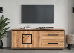 TV Board 2 Schubkästen 145x54cm 