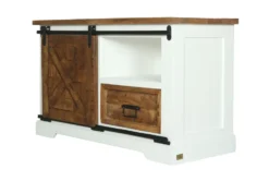 TV Board 105x63cm 'Country' Akazie weiß & braun