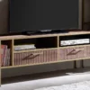 TV Board 160x57cm "Golden Line" braun & gold