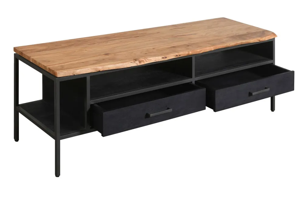 TV Board 160x58cm "Kuba" Akazie mit Baumkante