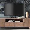 TV Board 180x57cm "Lugano" Kernbuche massiv Tabak geölt