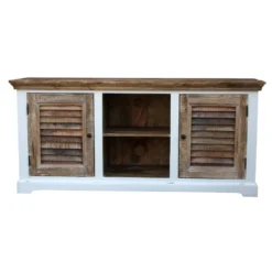 TV Board 153x70cm 'Nizza' Mango weiß natur