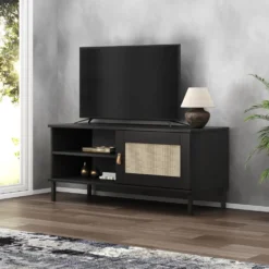 TV Board 105x47cm 'Seattle' Kiefer massiv schwarz