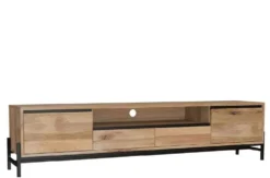 TV Board 204x51cm 'Veneza' Wildeiche & Metall schwarz