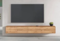 TV Board zum hängen 220cm "Kent" Wildeiche massiv