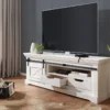 TV Element 153x57cm "Oregon" Kiefer weiß & Eisen WZ-0548