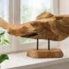 Unikat Deko-Objekt 50cm "Fisch" Teak natur