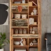 Vitrine inkl. Beleuchtung 103x207cm "Trondheim" Akazie massiv