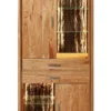 Vitrine inkl.Beleuchtung 88x180cm 'Sadar' Akazie massiv