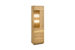 Vitrine inkl.Beleuchtung 60x205cm 