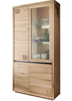 Vitrine 103x205cm "Bergamo" Wildeiche geölt WZ-0159