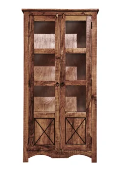 Vitrine 90x180cm "Cordoba"' Akazie massiv lackiert