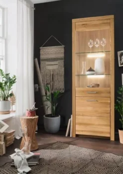 Vitrine 65x204cm "Dover" Wildeiche geölt WZ-0169