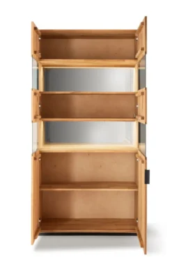 Vitrine 104x205cm 'Malaga ' Wildeiche verschiedene Variationen möglich Spiegel
