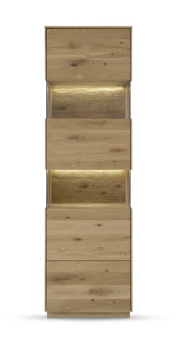 Vitrine 63x209cm 'München' Wildeiche geölt