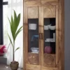 Vitrine 103x201cm "Rio" Sheesham massiv