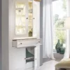 Vitrine 109x214cm "Zürich" Kiefer massiv weiß WZ-0133