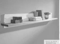 Wandboard 161cm "Zürich" Kiefer massiv weiß WZ-0133
