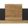 Wandboard mit Glas 140cm 'Boston ' Wildeiche geölt & Glas anthrazit