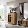 Wandgarderobe inkl.Beleuchtung 56x150cm 'Sadar' Akazie massiv