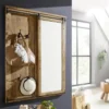 Wandgarderobe mit Spiegel 105x140cm 'Railroad' Mango & Eisen