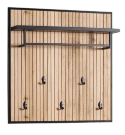 Wandgarderobe 88x88cm 'Namibia' Eiche & Mango schwarz