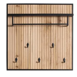 Wandgarderobe 88x88cm 'Namibia' Eiche & Mango schwarz