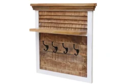 Wandgarderobe 80x80cm 'Nizza' Mango weiß natur