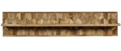 Wandregal 140cm 'Kalani' Mango massiv natur lackiert