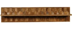 Wandregal 140cm 'Kalani' Mango massiv braun lackiert