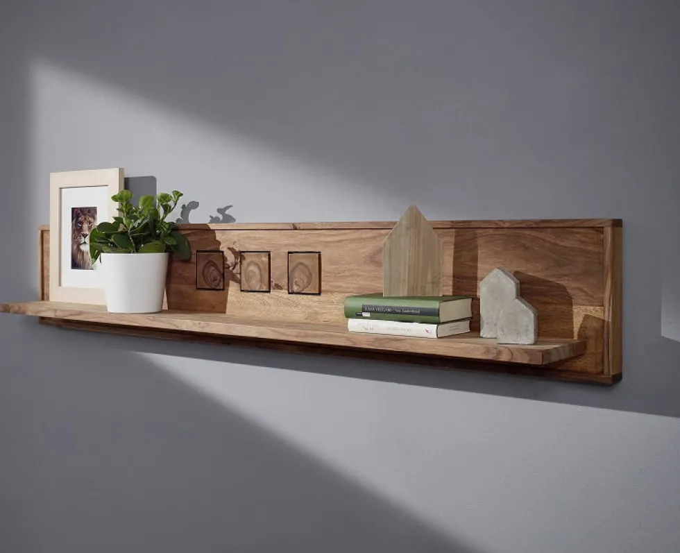 Wandregal 150cm "Rio" Sheesham massiv