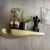 Wandregal 75cm "Stone" Alu bronzegold
