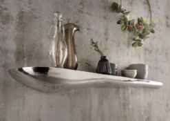 Wandregal 111cm "Stone" Alu vernickelt