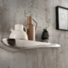 Wandregal 75cm "Stone" Alu vernickelt