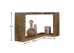 Wandregal I 50x30cm 'Railroad' Mango massiv