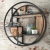 Wandregal 90x90cm "Circle" Mango & Eisen
